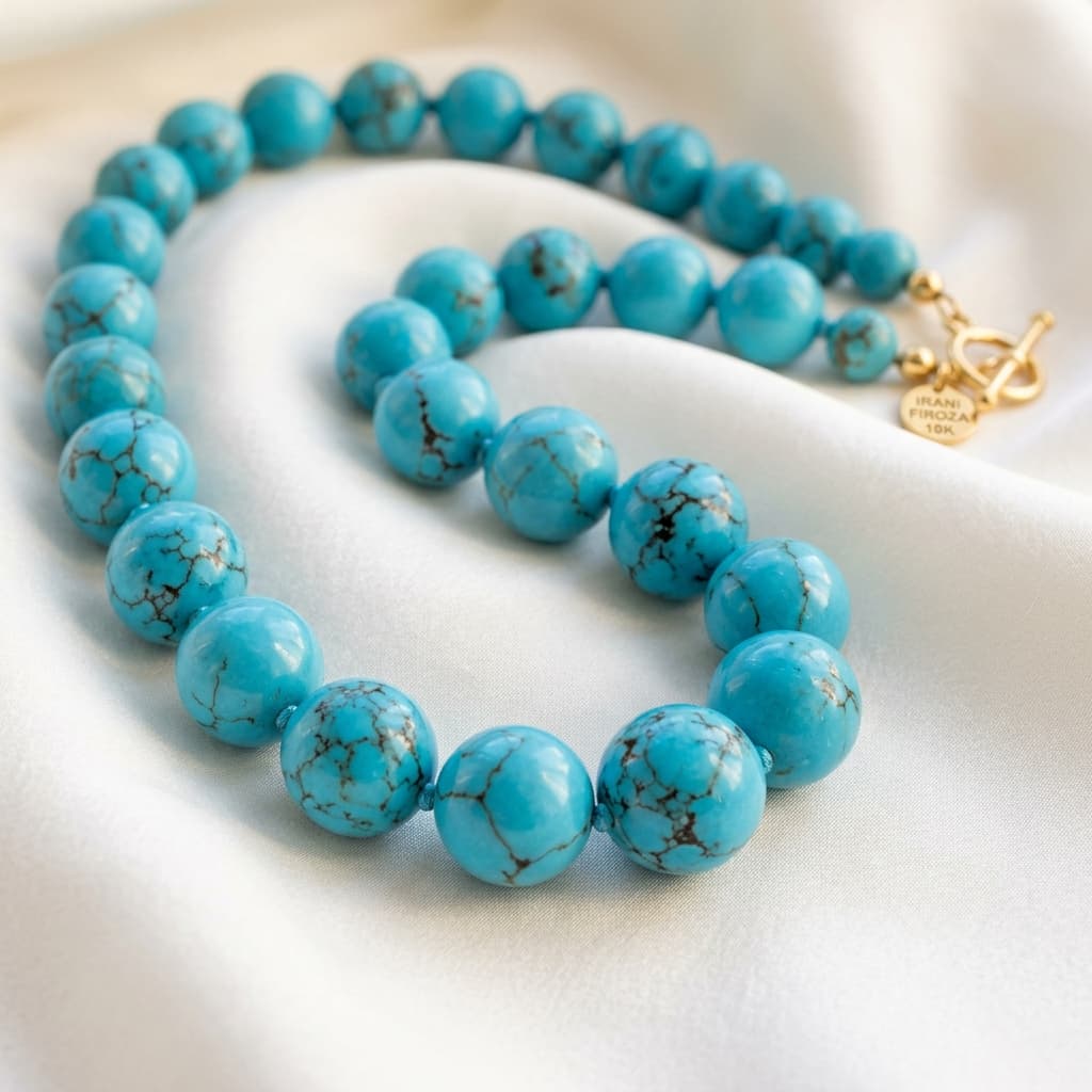 Irani Firoza Chain (Large Beads)